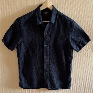 Banana Republic Dark Blue Patterned Casual Shirt